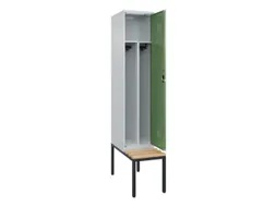 locker met bank,voor scheiding van kleding,HxBxD 2120x400x815mm,1vak