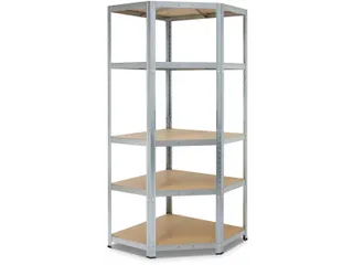 Rek Strong Hoek 176x75x40x50cm 5 Legborden Gegalvaniseerd - 1