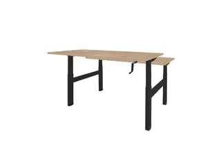 Dextro Slinger Duo zit/sta Bureau 140x80 honey castello 25mm zwart - 1