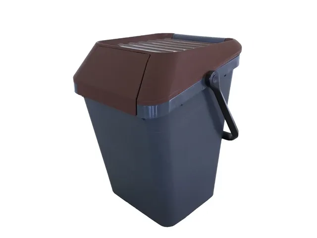 Easymax Afvalbak 45 Liter Grijs Bruin