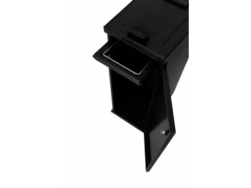 Modulaire Afvalbak met Deur en Zakhouder 60 liter Mat Zwart