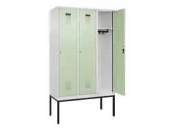 locker,HxBxD 2120x1200x500mm,3vak,vak B 400mm,cil.-slot,voetonderstel