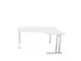 bureau in vrije vorm,HxBxD 740x1600x1200mm,vrije vorm,Bl-wit