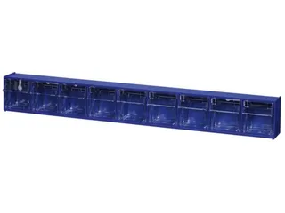 Assortimentsbak Hxbxd 80x600x65mm 9bakken Polystyreen Blauw - 2