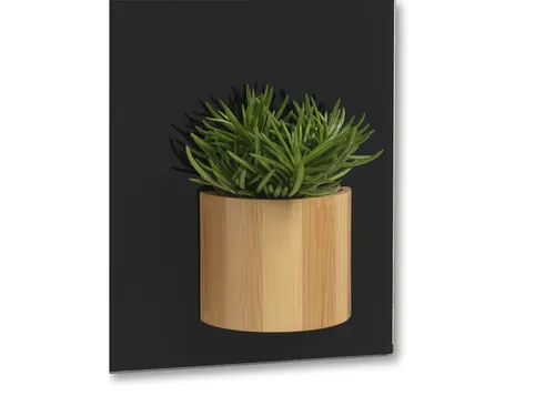 Opbergbox Naga bamboo rond 9,5x8x,45cm magnetisch super sterk
