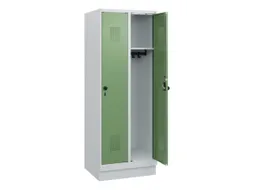 schoollocker,HxBxD 1630x600x500mm,2vak,vak B 300mm,draaigrendel,sokkel