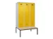 locker met bank,voor scheiding van kleding,HxBxD 2120x1200x815mm,3vak