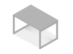 bureau,HxBxD 730x1200x800mm,blad grijs,sledeframe aluminium