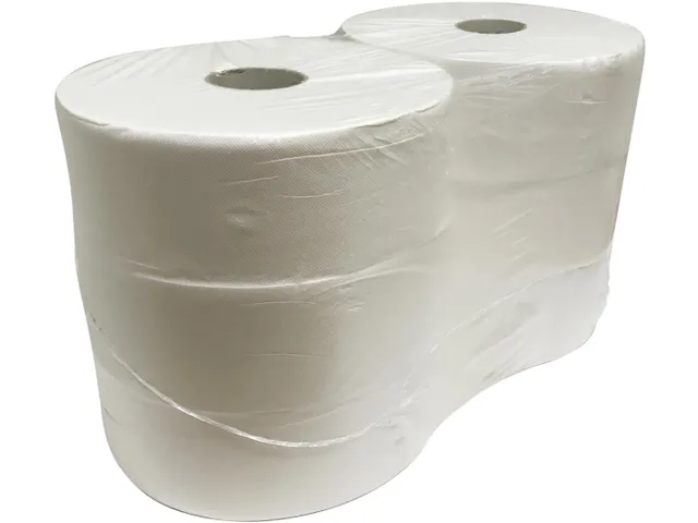 Toiletpapier Jumbo 2-laags 320m wit, pak van 6 rollen