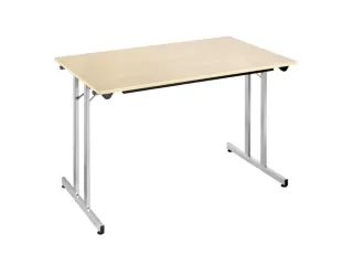 Klaptafel Vrijstaand 120x70 Cm Onderstel Aluminium Esdoorn - 1