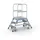 Bordestrap Aluminium Bordes 720x 600x 800mm 2x3treden Aluminium