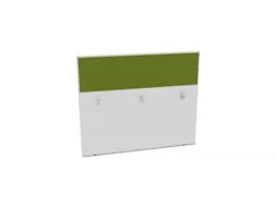 baliepaneel,v. bureau,aanbouw achter,B 1400mm,Bl-wit,BN7048-groen