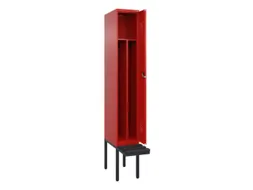 locker met bank,voor scheiding van kleding,HxBxD 2120x300x815mm,1vak