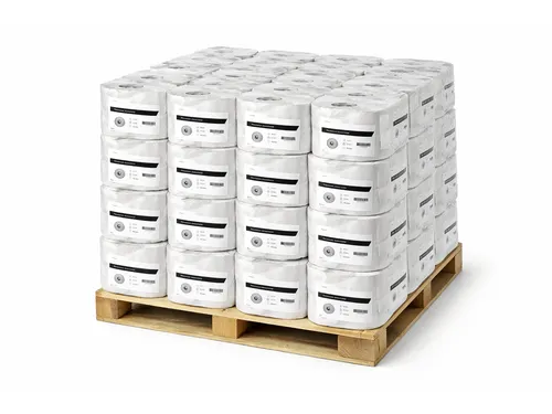 Toiletpapier Mini jumborollen cellulose 2-laags Wit FSC Pallet 48 Pak
