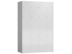 Lockerkast 1800x1185x500mm 4x5 vakken cilinderslot, sokkel, RAL7035