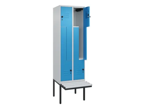 Z-garderobekast,HxBxD 2120x600x815mm,2vak,vak B 300mm,draaigrendel