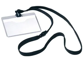 Durable Badge met Textielband Zwart 60x90mm - 1