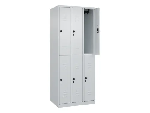 dubbeldekse locker,HxBxD 1850x750x500mm,3x2vak.,vak B 250mm
