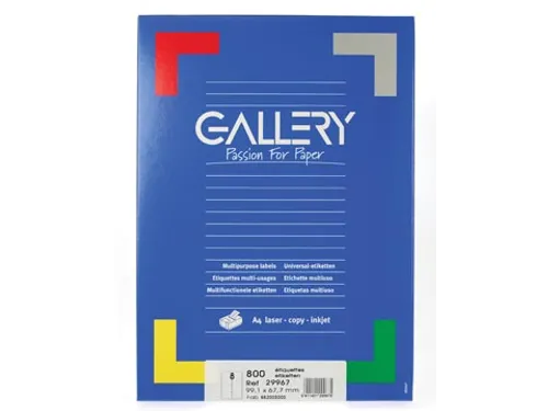 Gallery Witte Etiketten 99.1x67.7mm Ronde Hoeken