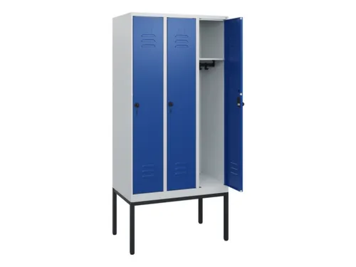locker,HxBxD 1950x900x500mm,3vak,vak B 300mm,draaigrendel
