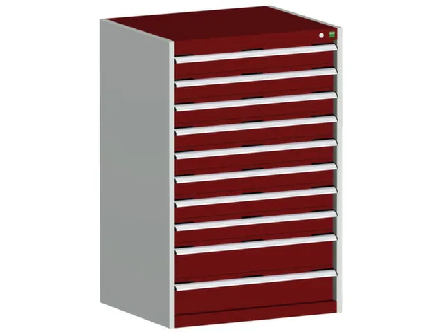 ladekast HxBxD 1200x800x750mm 10laden RAL7035 front RAL3004