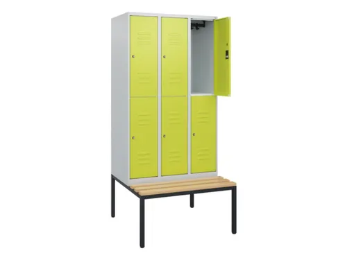 Dubbeldekse dekenkist,HxBxD 1950x900x815mm,3x2vak.,vak B 300mm