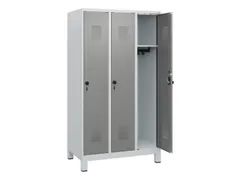 schoollocker,HxBxD 1630x900x500mm,3vak,vak B 300mm,draaigrendel,voeten