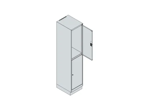 dubbeldekse locker,HxBxD 1950x400x500mm,1x2vak.,vak B 400mm