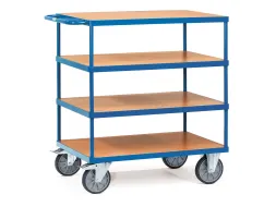 Zware Tafelwagens 2442 600kg 4 Etages 1000x700mm Houten Plaat