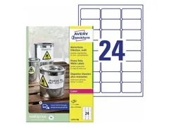 Avery Zweckform L4773 Weerbestendige etiketten A4 63,5x33,9 Wit 2400st