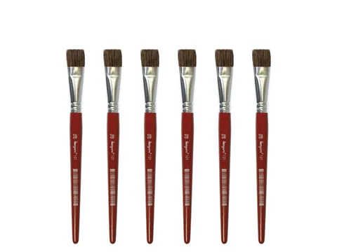 Penseel Kangaro Serie 121 plat Nr. 20 geitenhaar doos 6 stuks