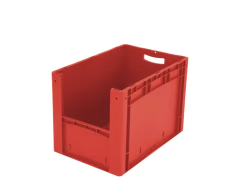 Euronorm Stapelkrat M. Grijpopening Pp 420x600x400mm Rood