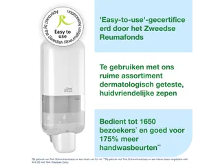 Zeepdispenser Tork S4 Elevation 1000ml wit 564500 - 3