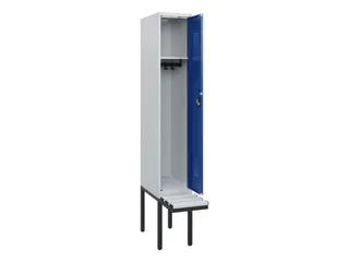 locker met bank,HxBxD 1950x300x815mm,1vak,vak B 300mm,cilinderslot - 1