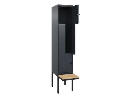 Z-garderobekast,HxBxD 2120x400x815mm,2vak,vak B 400mm,draaigrendel