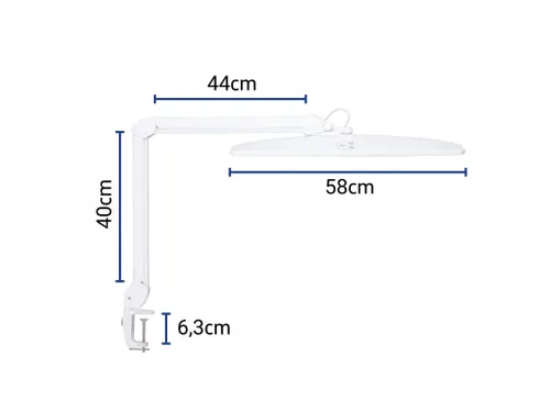 Werkpleklamp LED MAULexplore dimbaar Wit met tafelklem