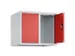 opzetkast,v. locker,2vak.,vak B 300mm,HxBxD 500x600x500mm,cilinderslot