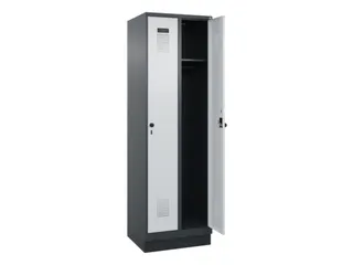locker,HxBxD 1950x600x500mm,2vak,vak B 300mm,draaigrendel,sokkel - 2
