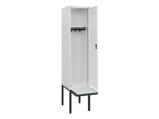 locker met bank,HxBxD 1950x400x815mm,1vak,vak B 400mm,cilinderslot - 1