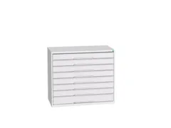 ladekast HxBxD 900x1050x550mm 8laden romp RAL7035 front RAL7035