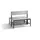 omkleedbank,HxLxD 796x1000x760mm,HPL zilvergrijs,frame staal RAL7021