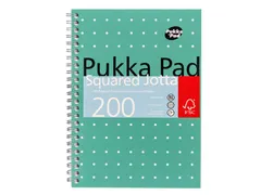 Notitieboek Pukka Jotta A5 ruit 5x5 100vel/200pag 80 gram groen