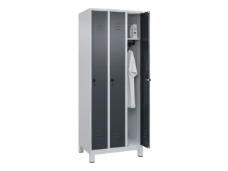 locker,HxBxD 1950x750x500mm,3vak,vak B 250mm,draaigrendel,voeten - 3