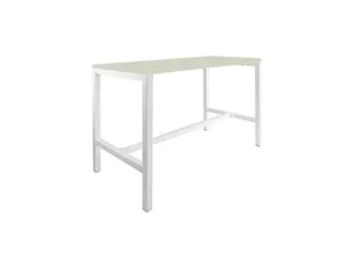 Domino Basic statafel 140x80cm 110cm Grijs 25mm Wit - 1
