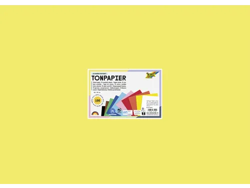 Tekenpapier Folia 50x70cm 130gram 100 vel assorti 10 kleuren