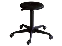 Draaikruk 410-540mm Pu Zwart Gasveer Zwart Staal Wielen