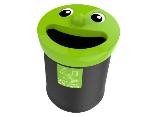 Afvalbak Smiley Face Bin 52 Liter Mixed Recycling Groen