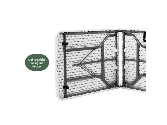 Vouwtafel BRASQ 180x70x74cm FT180 wit