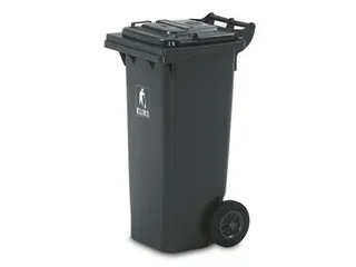 Vuilcontainer PE 80 liter HxBxD 930x448x530mm met wielen grijs - 2