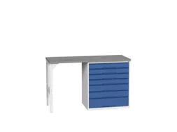 werkbank,HxBxD 930x1500x600mm,linoleumblad,2voeten/1container